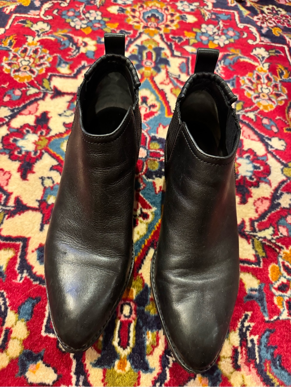 Alexander Wang Kori Ankle Boots Booties Shoes Silver Indent Heel Black 39.5